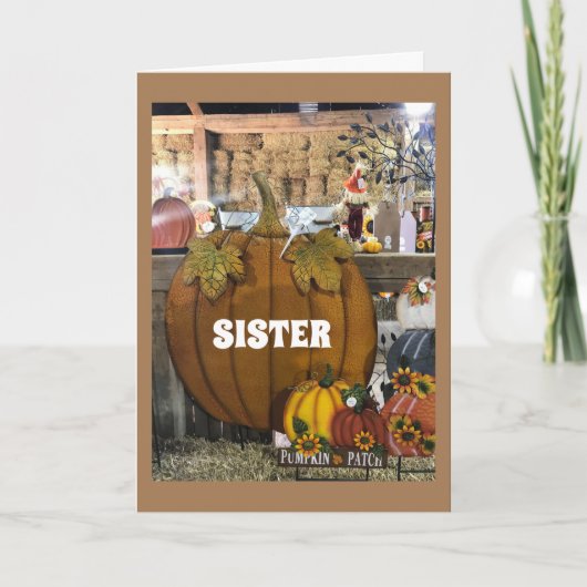 **秋**の**SPECIAL SISTER** CARD用の誕生日 カード (正面)