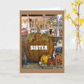 **秋**の**SPECIAL SISTER** CARD用の誕生日 カード (黄色い花)