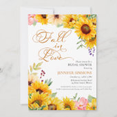 秋 | ひまわりフローラブライダルシャワー 招待状 (正面)