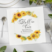 秋 | ひまわりフローラ結婚写真 スタンダードカクテルナプキン