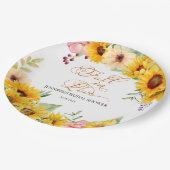 秋 | ひまわりブライダルシャワー ペーパープレート (アングル)