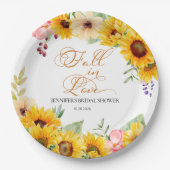 秋 | ひまわりブライダルシャワー ペーパープレート (正面)