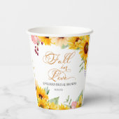 秋 | ひまわりブライダルシャワー 紙コップ (裏面)
