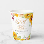 秋 | ひまわりブライダルシャワー 紙コップ (正面)
