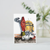 秋・アートの管理 ポストカード (スタンド正面)