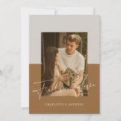 秋・イン・ラブモダンスクリプト：シック・フォトズ結婚ーズ 招待状 (正面)