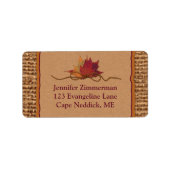 秋・イン・ラブ紅葉結婚・アドレス ラベル (正面)