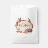 秋・イン・ラブ・ウッドランド・アニマルズ素朴・ベビーシャワー フェイバーバッグ (正面)