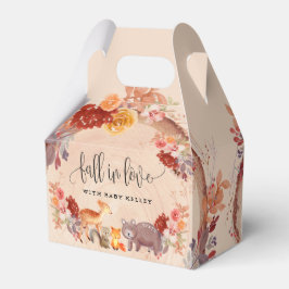 秋・イン・ラブ・ウッドランド・アニマルズ素朴・ベビーシャワー フェイバーボックス