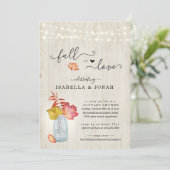 秋・イン・ラブ・カップル/ブライダル・シャワー 招待状 (スタンド正面)