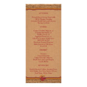 秋・イン・ラブ・バーラップ離れ・メニュー結婚のメニュー ラックカード (裏面)