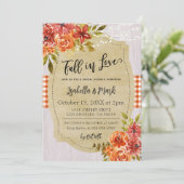 秋・イン・ラブ・ブライダル・シャワー招待状 招待状 (スタンド正面)