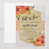 秋・イン・ラブ・ブライダル・シャワー招待状 招待状 (正面/裏面)
