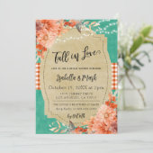 秋・イン・ラブ・ブライダル・シャワー招待状 招待状 (スタンド正面)