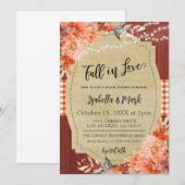 秋・イン・ラブ・ブライダル・シャワー招待状 招待状 (正面/裏面)