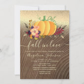 秋・イン・ラブ・ブライダル・シャワー招待状 招待状 (正面)
