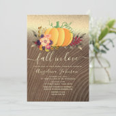 秋・イン・ラブ・ブライダル・シャワー招待状 招待状 (スタンド正面)