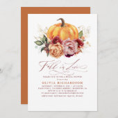 秋・イン・ラブ・ブライダル・シャワー招待状 招待状 (正面/裏面)