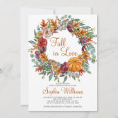 秋・イン・ラブ・ブライダル・シャワー招待状 招待状 (正面)