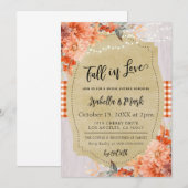 秋・イン・ラブ・ブライダル・シャワー招待状 招待状 (正面/裏面)