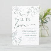秋・イン・ラブ・ブライダル・シャワー招待状 招待状 (スタンド正面)