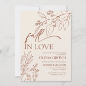 秋・イン・ラブ・ブライダル・シャワー招待状 招待状 (正面)