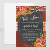 秋・イン・ラブ・ブライダル・シャワー招待状 招待状 (正面/裏面)