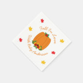 秋・イン・ラブ・ベビーシャワー スタンダードカクテルナプキン (角)