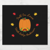 秋・イン・ラブ・ベビーシャワー ビールラベル (シングルラベル)