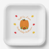 秋・イン・ラブ・ベビーシャワー ペーパープレート (正面)