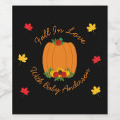 秋・イン・ラブ・ベビーシャワー ワインラベル (シングルラベル)