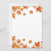 秋・イン・ラブ・ベビーシャワー 招待状 (裏面)