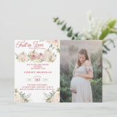 秋・イン・ラブ・ミニマル・ベビーシャワー 招待状 (スタンド正面)