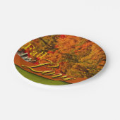 秋・イン・ラブ・リーフ写真秋結婚の風光明媚 ペーパープレート (アングル)