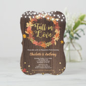 秋·イン·ラブ·婚約パーティ招待リース 招待状 (スタンド正面)