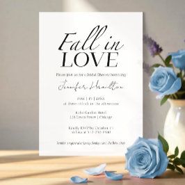 秋・イン・ラブ | 白黒ブライダルシャワー 招待状