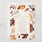秋・イン・ラブ | 赤ちゃんシャワー 招待状 (正面)