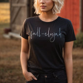 秋 – エルジャトレンディーミニマル秋 – ハレルヤ Tシャツ