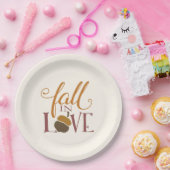 秋 | オフホワイト秋のアコーン ペーパープレート (パーティー)