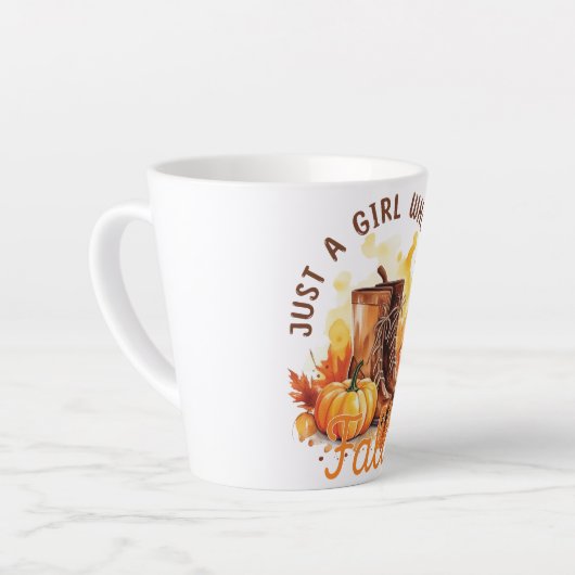 秋 カフェラテマグ (左アングル)