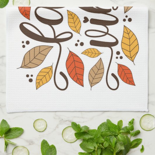 秋 キッチンタオル (折り畳み)