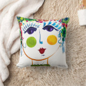 秋 – ジプシーガーデンガールコットンピロー クッション (ブランケット)