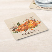 秋 スクエアペーパーコースター (アングル)