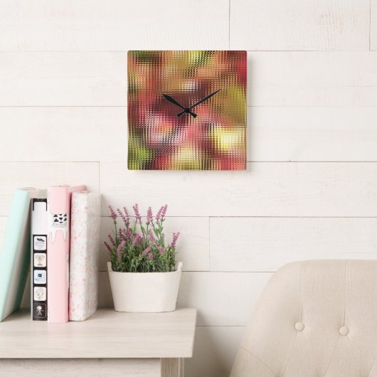 秋 スクエア壁時計 (読書スペース)