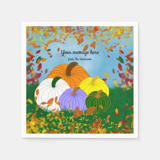 秋 スタンダードカクテルナプキン (正面)
