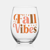 秋 ステムなしワイングラス (正面)