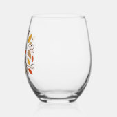 秋 ステムなしワイングラス (左)