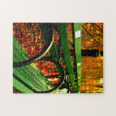 秋 – セントラルパークの座席。 ジグソーパズル (横)