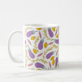 秋 |ナス黄色い葉柄 コーヒーマグカップ (左)