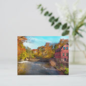 秋 - ニュージャージー州クランフォード - ドレシャーズミル ポストカード (スタンド正面)